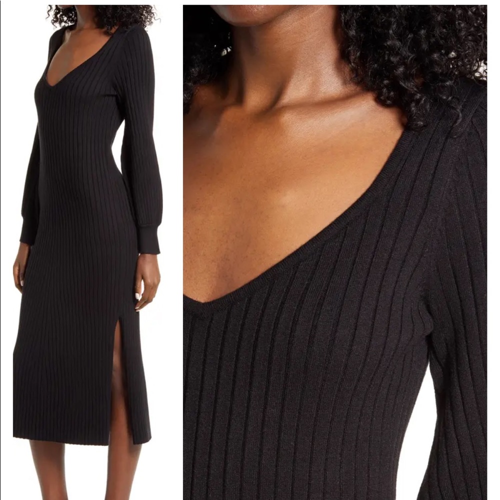 NWT! Ribbed Body-Con Sweater Dress